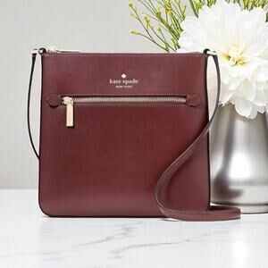Kate Spade Sadie North South Crossbody in Grenache Leather k7379